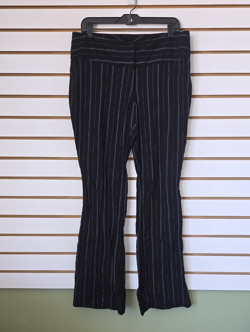 Y2k Bisou Bisou Pinstripe Flared Nylon Pants 12